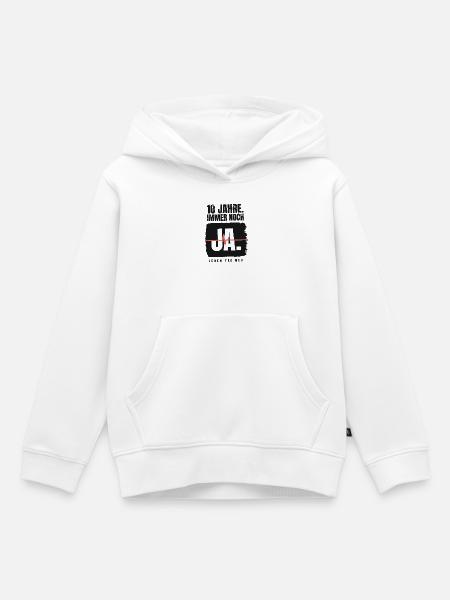 10 Jahre – immer noch Ja - Kinder Premium Organic Hoodie - Weiß