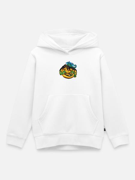 Drachenpapa – Papa braucht eine Pause - Kinder Premium Organic Hoodie - Weiß