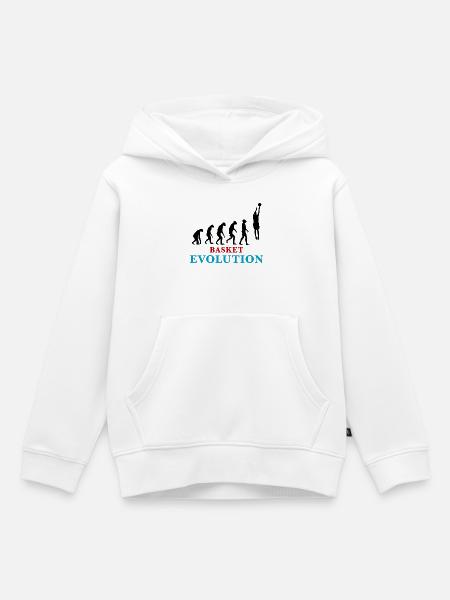 Entwicklung des Basketballs - Kinder Premium Organic Hoodie - Weiß