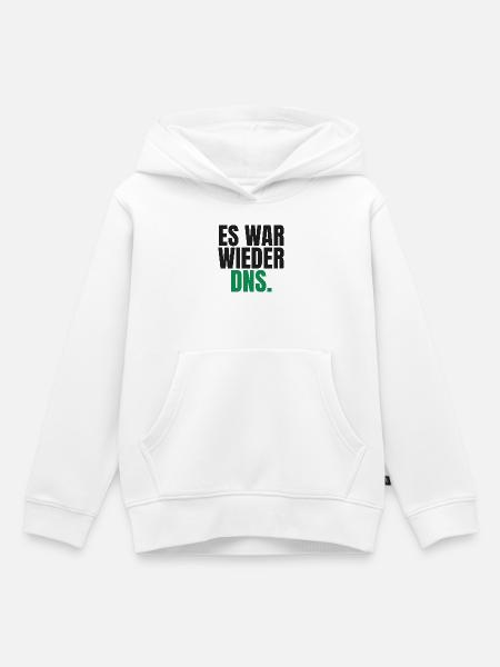Es war wieder DNS - Kinder Premium Organic Hoodie - Weiß