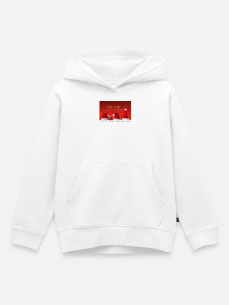 Frohe Weihnachten 2027 Hut-Trio - Kinder Premium Organic Hoodie - Weiß