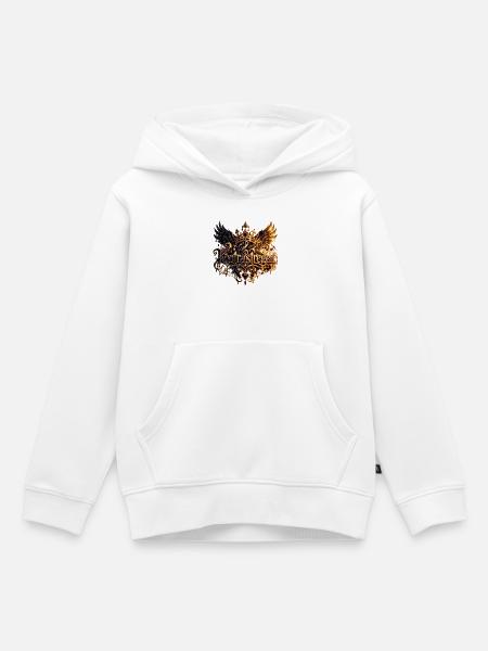Königlicher Kontrastregen - Kinder Premium Organic Hoodie - Weiß