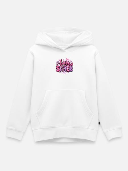 Big Sister - Große Schwester - Geschwister - Kinder Premium Organic Hoodie - Weiß