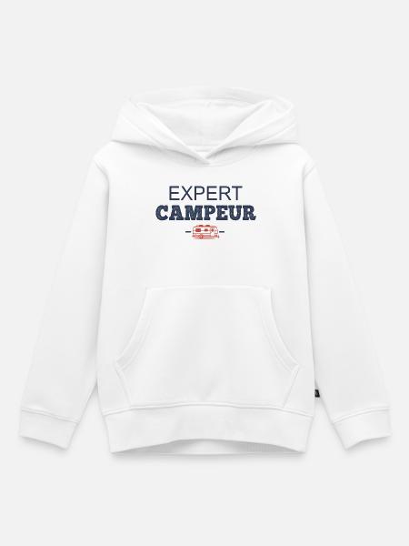 Camping-Humor-Camper-Experte - Kinder Premium Organic Hoodie - Weiß