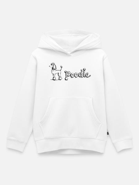 Pudel - Kinder Premium Organic Hoodie - Weiß