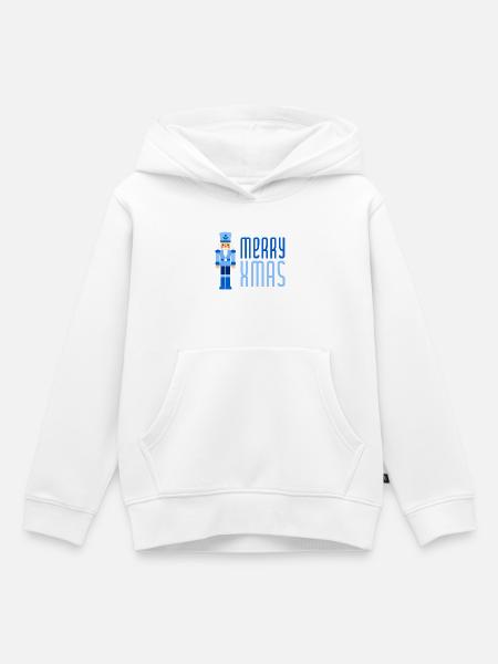Merry Xmas Nussknacker blau - Kinder Premium Organic Hoodie - Weiß