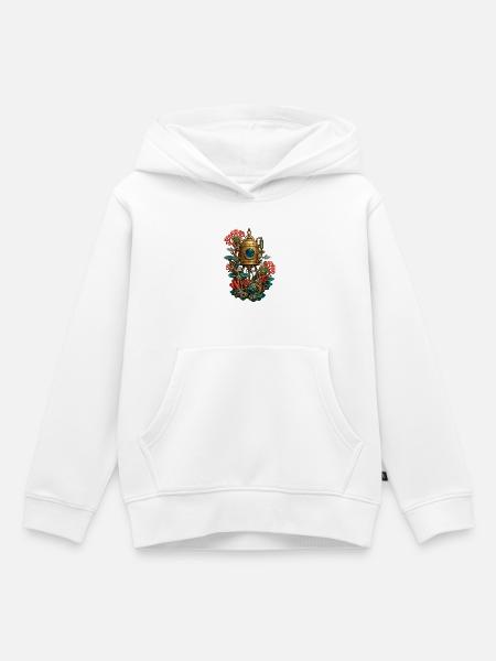 Tauchglocke zwischen mechanischen Korallen - Kinder Premium Organic Hoodie - Weiß