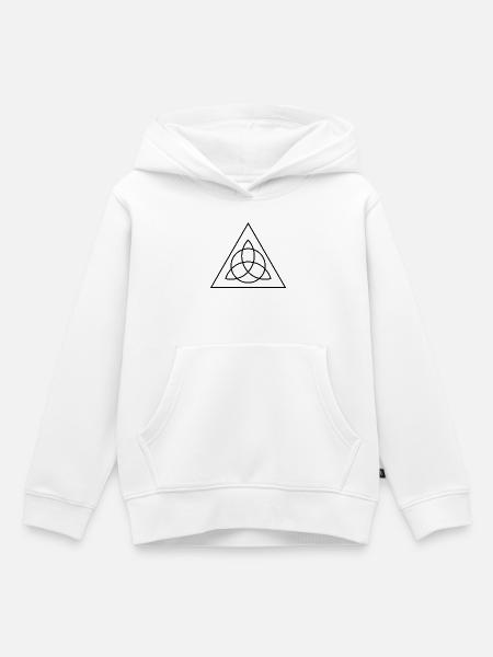 Symbol des heiligen Geometrie-Dreiecks - Kinder Premium Organic Hoodie - Weiß