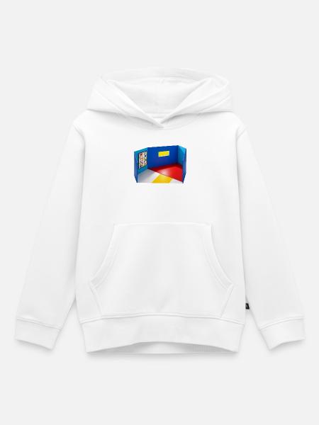 Abstrakter Raum in Primärfarben - Kinder Premium Organic Hoodie - Weiß