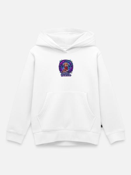 Winterdackel Rosenzauber - Kinder Premium Organic Hoodie - Weiß