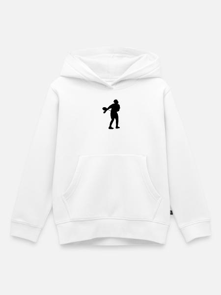 Badminton Spieler - Kinder Premium Organic Hoodie - Weiß