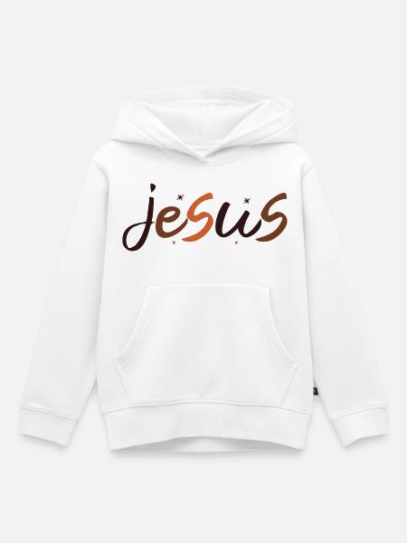 Jesus - Kinder Premium Organic Hoodie - Weiß