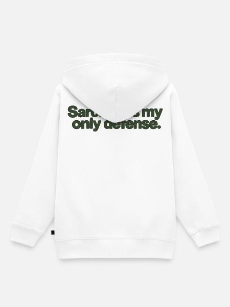 Sarcasm Is My Only Defense - Kinder Premium Organic Hoodie - Weiß