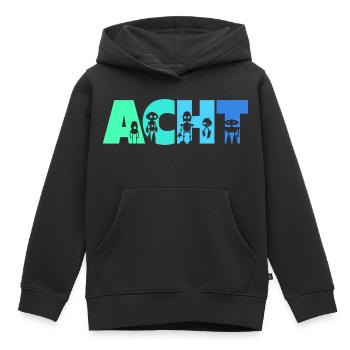 8. Geburtstag Robotik Technik 8 Jahre Roboter - Kinder Premium Organic Hoodie - Schwarz - Vorne - AI Model Kid Male (0cm)