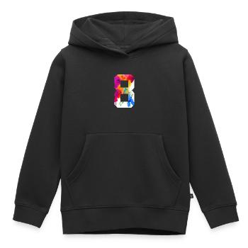 NUMMER 8 JAHRE ALT 8. GEBURTSTAG - Kinder Premium Organic Hoodie - Schwarz - Vorne - AI Model Kid Male (0cm)