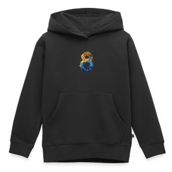 NO. 8 NUMBER 8 COOL 8TH BIRTHDAY - Kids Premium Organic Hoodie - black - Front - AI Model Kid Male (0cm)
