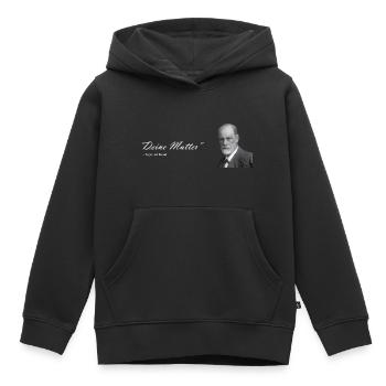 " Deine Mutter " Sigmund Freud - Kinder Premium Organic Hoodie - Schwarz - Vorne - AI Model Kid Male (0cm)