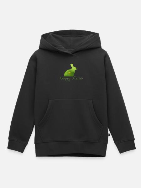Happy Easter rabbit - Kinder Premium Organic Hoodie - Schwarz
