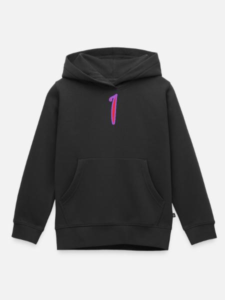 1 - Kinder Premium Organic Hoodie - Schwarz