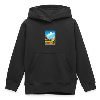 Capitol Reef National Park Vintage Reiseposter - Kinder Premium Organic Hoodie - Schwarz - Vorne - AI Model Kid Male (0cm)