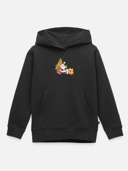 Weihnachtsmann - Kinder Premium Organic Hoodie - Schwarz