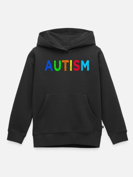 Regenbogen-Autismus: Eine Botschaft der Hoffnung - Kinder Premium Organic Hoodie - Schwarz
