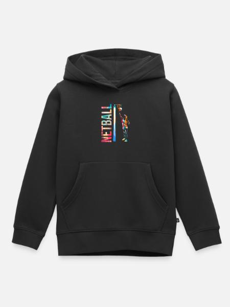 Dynamischer Netzball Hallenturnier - Kinder Premium Organic Hoodie - Schwarz