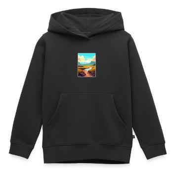 Vulkane Nationalpark Vulkan Hawaii Souvenir - Kinder Premium Organic Hoodie - Schwarz - Vorne - AI Model Kid Male (0cm)