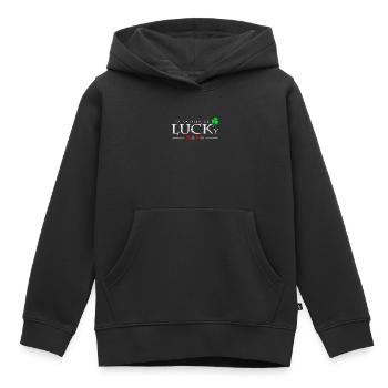 Je serais plutôt chanceux en disant un cadeau de joueur de poker - Sweat Premium à capuche enfant bio - noir - Devant - AI Model Kid Male (0cm)
