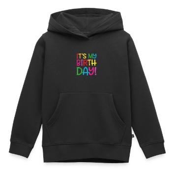 c'est mon anniversaire - Sweat Premium à capuche enfant bio - noir - Devant - AI Model Kid Male (0cm)