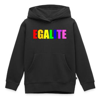 Equality - Kids Premium Organic Hoodie - black - Front - AI Model Kid Male (0cm)