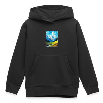 Berge Polen Vintage Reise Poster WPA - Kinder Premium Organic Hoodie - Schwarz - Vorne - AI Model Kid Male (0cm)