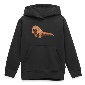 Pangolin Schuppentier bedrohte Tierart Pholidota - Kinder Premium Organic Hoodie - Schwarz - Vorne - AI Model Kid Male (0cm)