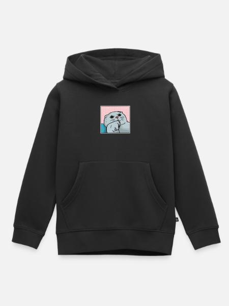 Kuschelweiche Foldex Rassekatze - Kinder Premium Organic Hoodie - Schwarz