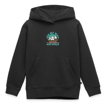 Auf dem Weg zur Entdeckung der Neuen Welt Kolumbus - Kinder Premium Organic Hoodie - Schwarz - Vorne - AI Model Kid Male (0cm)