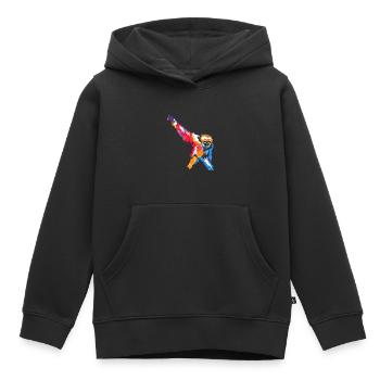 Kletterfreudiger Gibbon Regenwald - Kinder Premium Organic Hoodie - Schwarz - Vorne - AI Model Kid Male (0cm)