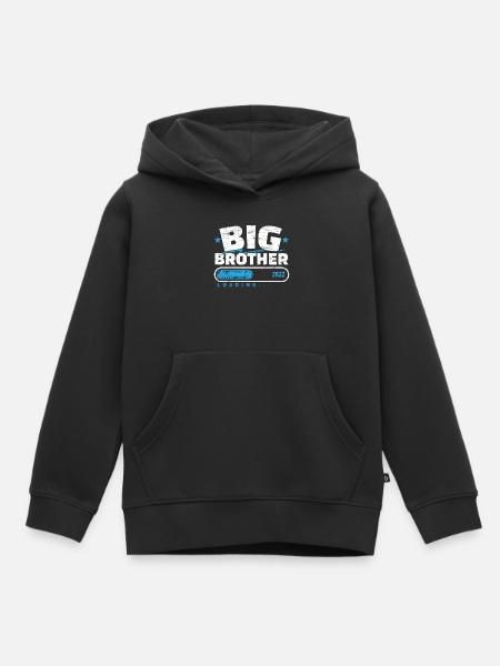 Großer Bruder 2022 Loading - Kinder Premium Organic Hoodie - Schwarz