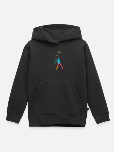 Schwungvolles Stabdrehen Majorette - Kinder Premium Organic Hoodie - Schwarz