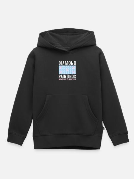 Diamantmalerei Handwerkszeug Diamantmaler - Kinder Premium Organic Hoodie - Schwarz