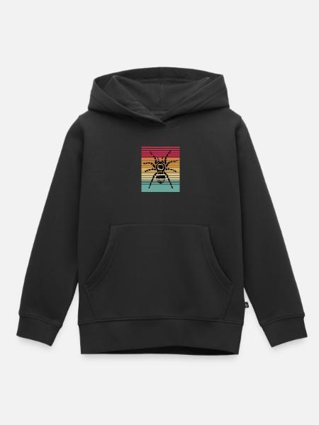 Nachtschwarze Tarantel Waldjägerin - Kinder Premium Organic Hoodie - Schwarz