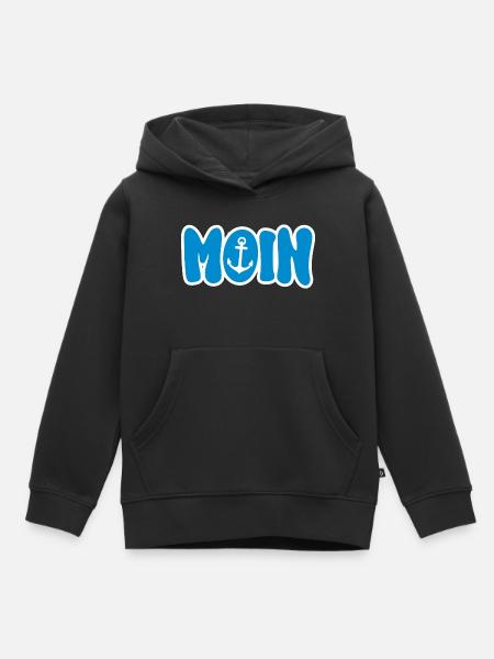 Moin Anker - Kinder Premium Organic Hoodie - Schwarz