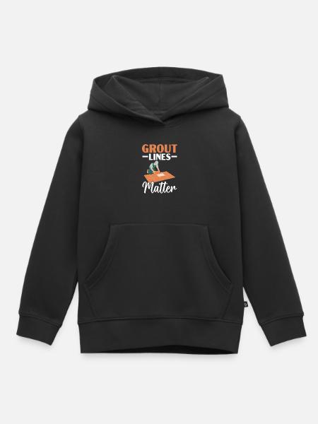 Fliesenleger Fliesensetzer Beruf Fugenleger Fliese - Kinder Premium Organic Hoodie - Schwarz