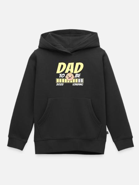 Werde Vater 2022 Loading Papa - Kinder Premium Organic Hoodie - Schwarz
