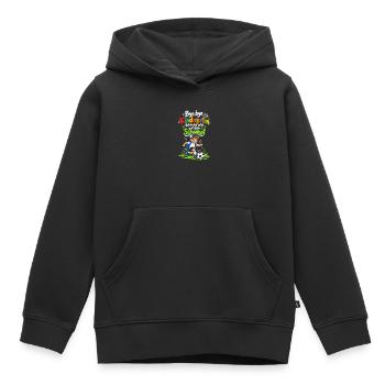 Bye bye Kindergarten - Ich kicke jetzt auf dem Sch - Kinder Premium Organic Hoodie - Schwarz - Vorne - AI Model Kid Male (0cm)
