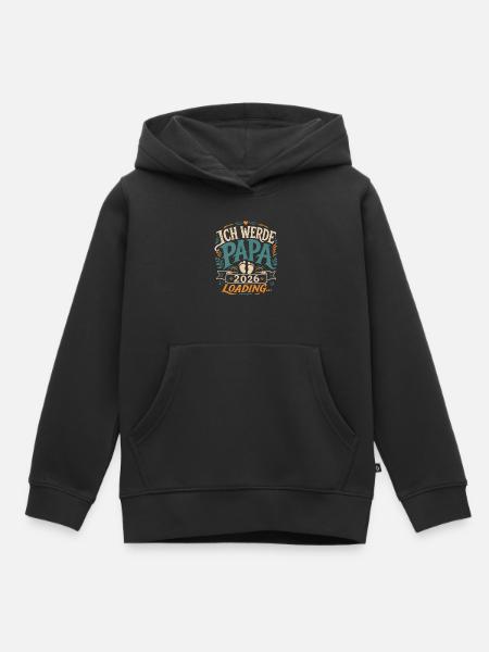 Ich werde Papa Werdender Vater - Kinder Premium Organic Hoodie - Schwarz