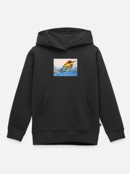 Vogel - Bienenfresser II. - Kinder Premium Organic Hoodie - Schwarz