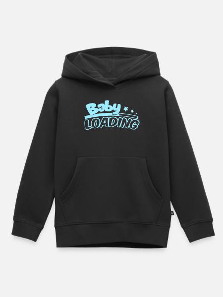 Baby Loading Logo in Sky Blue - Kinder Premium Organic Hoodie - Schwarz