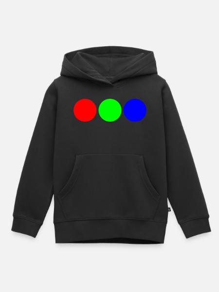 Triaden-Neonkreise - Kinder Premium Organic Hoodie - Schwarz
