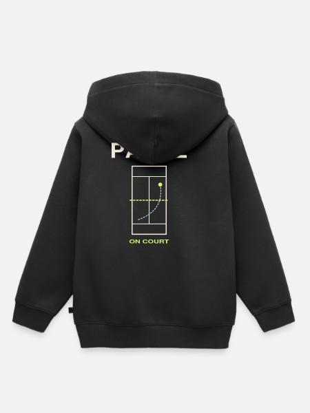 Padel On Court - Kinder Premium Organic Hoodie - Schwarz