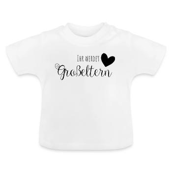 Ihr werdet Großeltern - Baby Bio-T-Shirt mit Rundhals - Weiß - Vorne